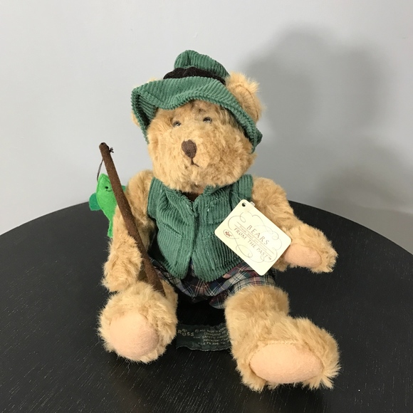 fishing teddy bear
